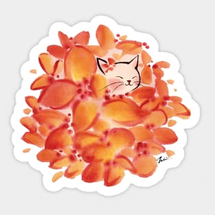 Flowerball cat bride Sticker